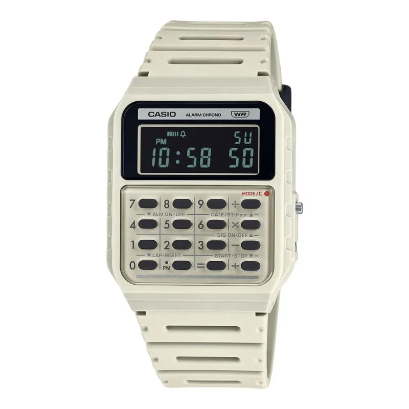 Meeste Kell Casio CALCULATOR EDGY COLLECTION - CREAM